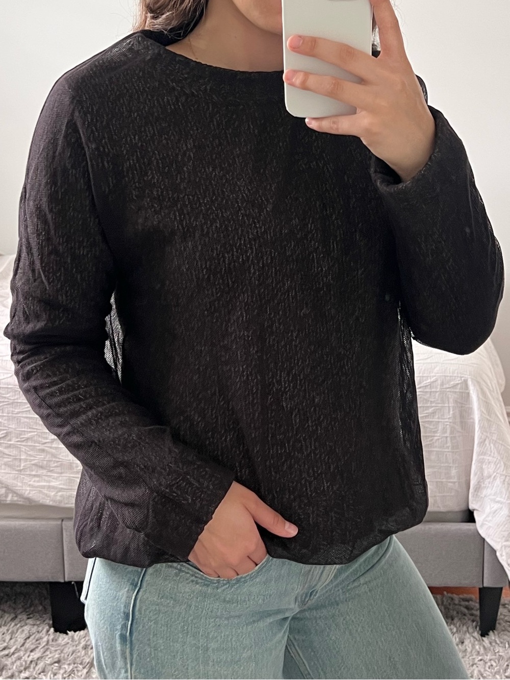 Marc by Marc Jacobs Wool and Mesh Sweater